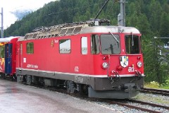 RhB (Rhätische Bahn), St. Mortiz, 10. July 2004